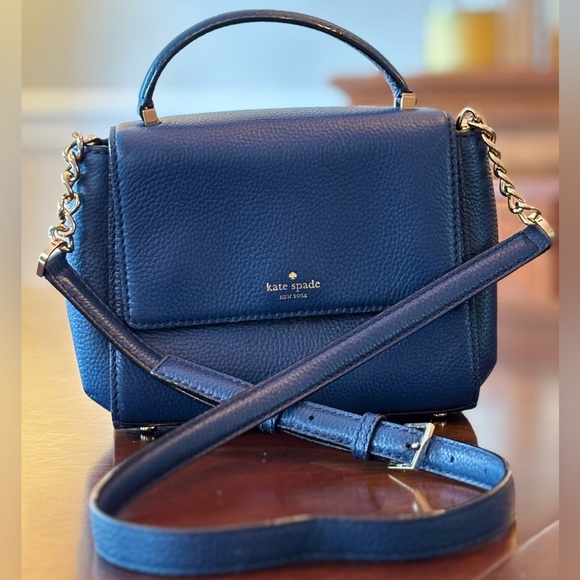 Kate Spade Navy Blue Crossbody/Top Handle - Picture 1 of 5